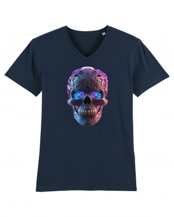 Mandala Skull 3D French Navy