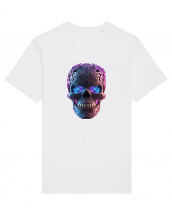 Mandala Skull 3D White