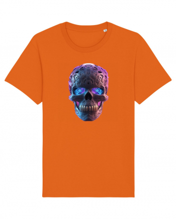 Mandala Skull 3D Bright Orange