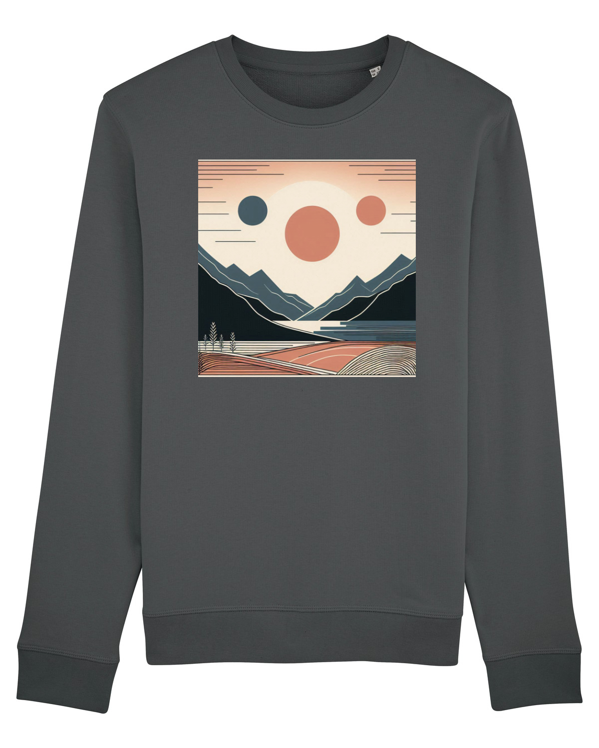 Bluză mânecă lungă Unisex Rise Anthracite