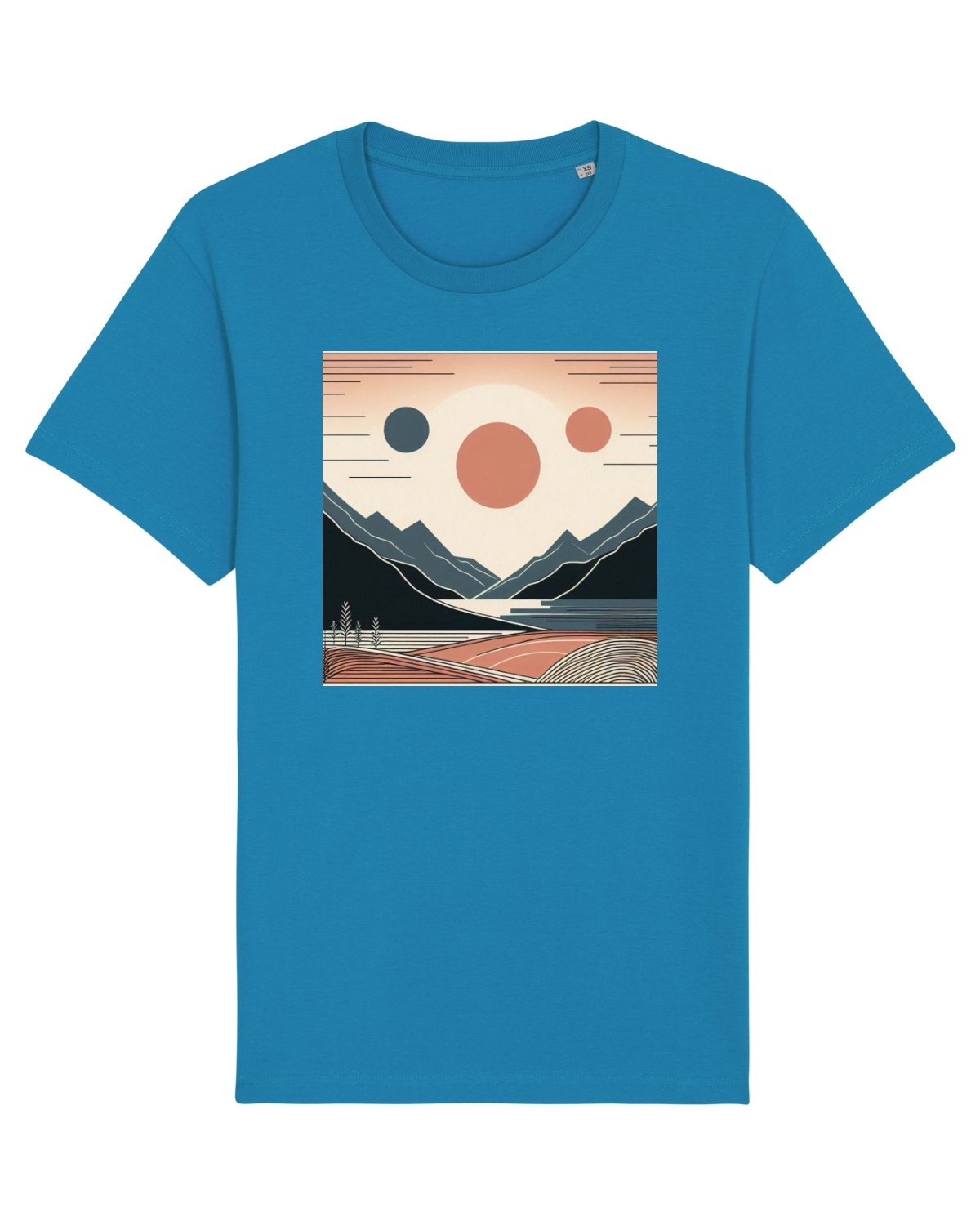Tricou mânecă scurtă Unisex Rocker Azur