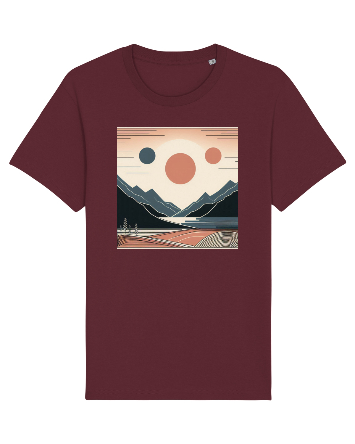 Tricou mânecă scurtă Unisex Rocker Burgundy