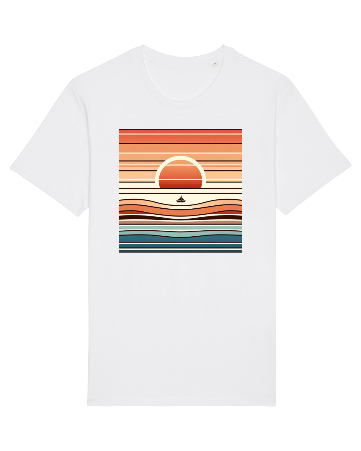 Tricou mânecă scurtă Unisex Rocker White