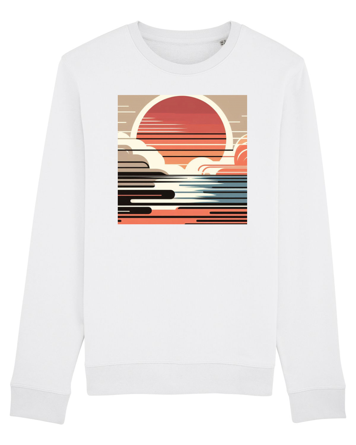 Bluză mânecă lungă Unisex Rise White