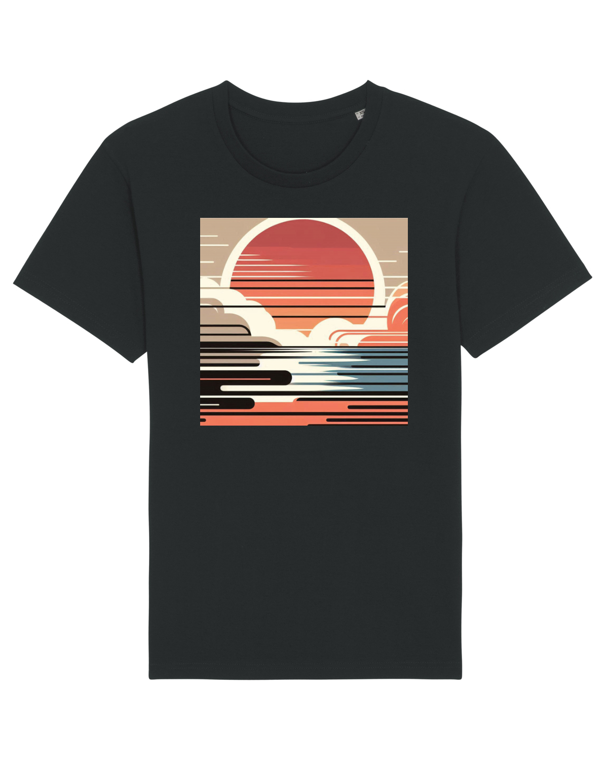 Tricou mânecă scurtă Unisex Rocker Black