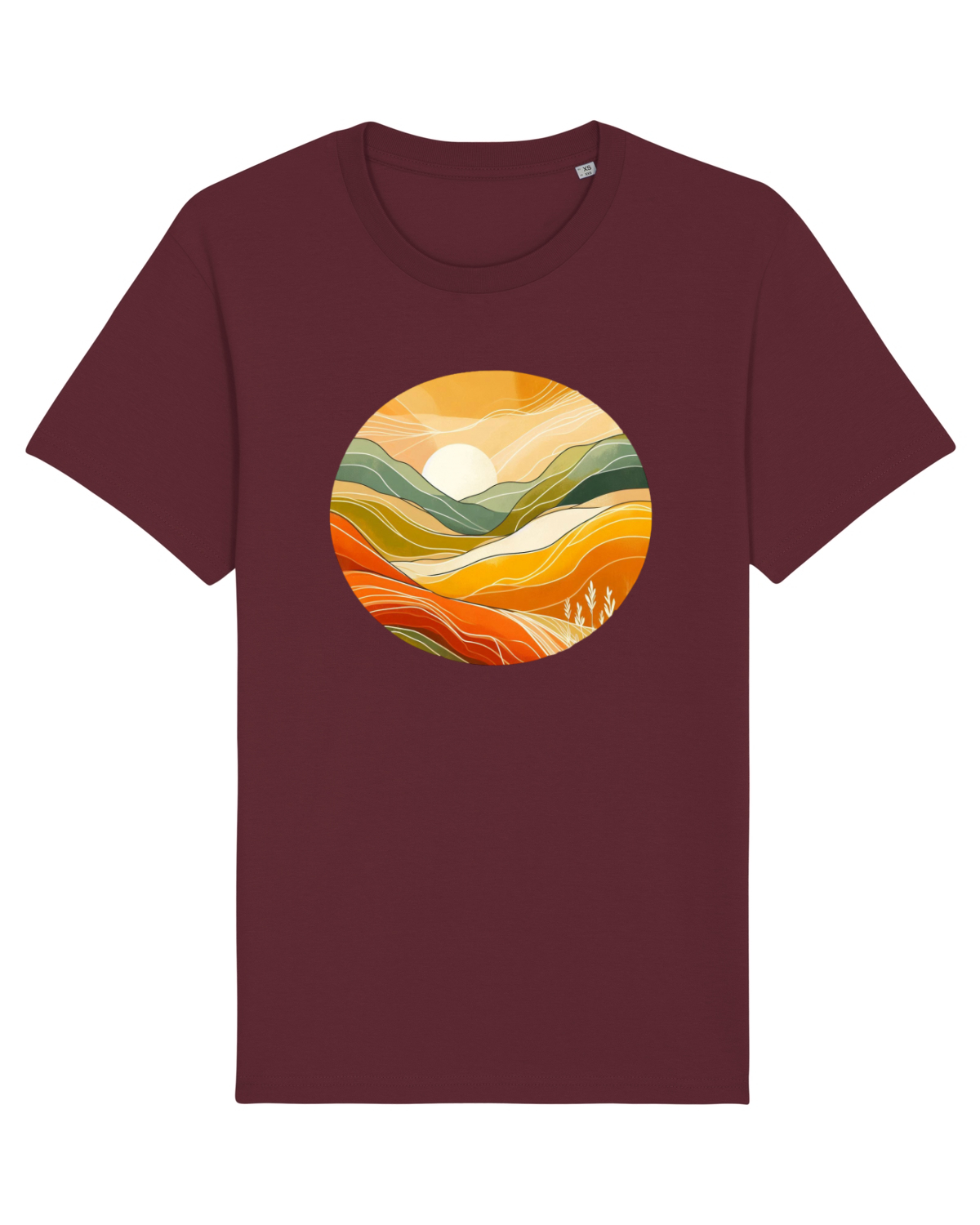 Tricou mânecă scurtă Unisex Rocker Burgundy