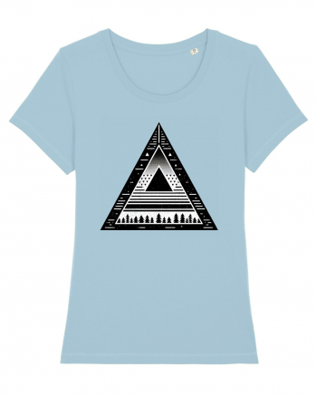 Triunghi - linii geometrice Sky Blue