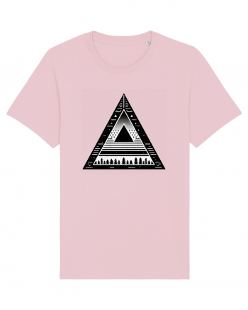 Triunghi - linii geometrice Cotton Pink