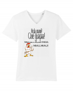 Hola,mami! Que guapa. Tricou mânecă scurtă guler V Bărbat Presenter