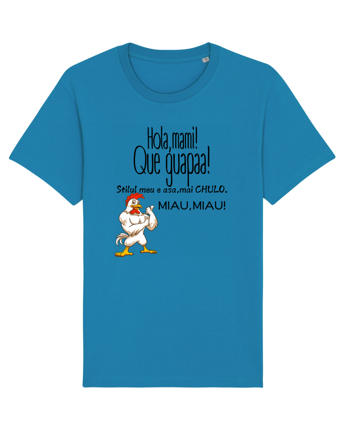 Tricou mânecă scurtă Unisex Rocker Azur