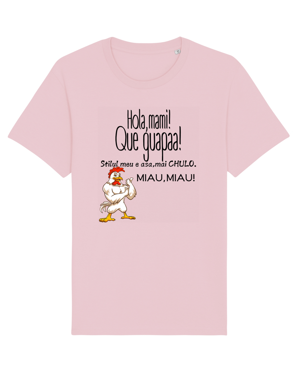 Tricou mânecă scurtă Unisex Rocker Cotton Pink