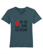 Imi dai share location Tricou mânecă scurtă guler V Bărbat Presenter