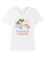 Sa ma pupi in Curacao Tricou mânecă scurtă guler V Bărbat Presenter