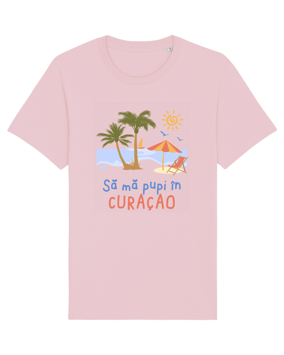 Tricou mânecă scurtă Unisex Rocker Cotton Pink