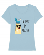 Te dau pe spate? Tricou mânecă scurtă guler larg fitted Damă Expresser