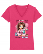 I'm Some Moms Tricou mânecă scurtă guler V Damă Evoker