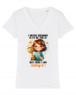 Killing It | Best Mom Ever Tricou mânecă scurtă guler V Damă Evoker