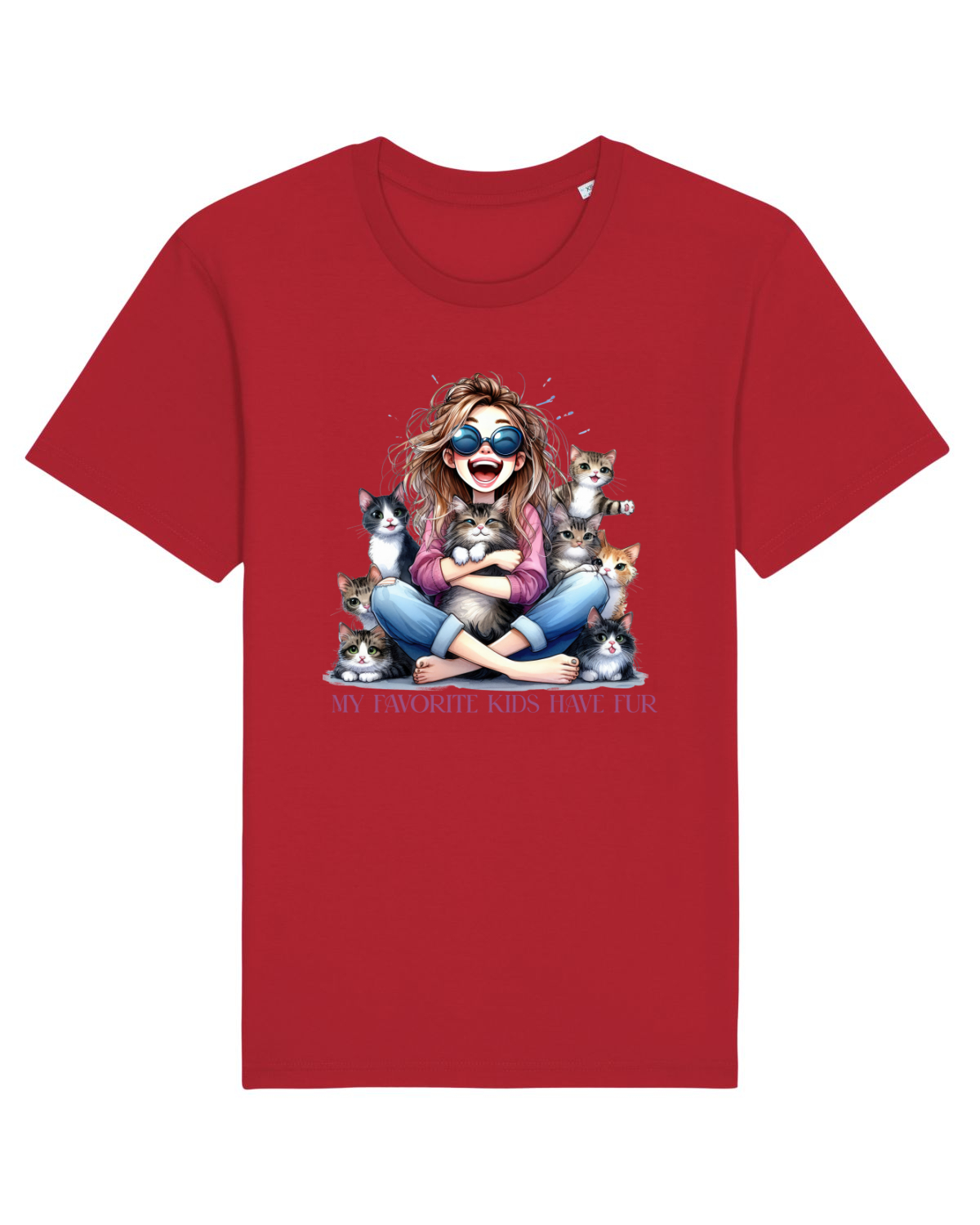 Tricou mânecă scurtă Unisex Rocker Red