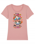 The Crazy Grandma Tricou mânecă scurtă guler larg fitted Damă Expresser