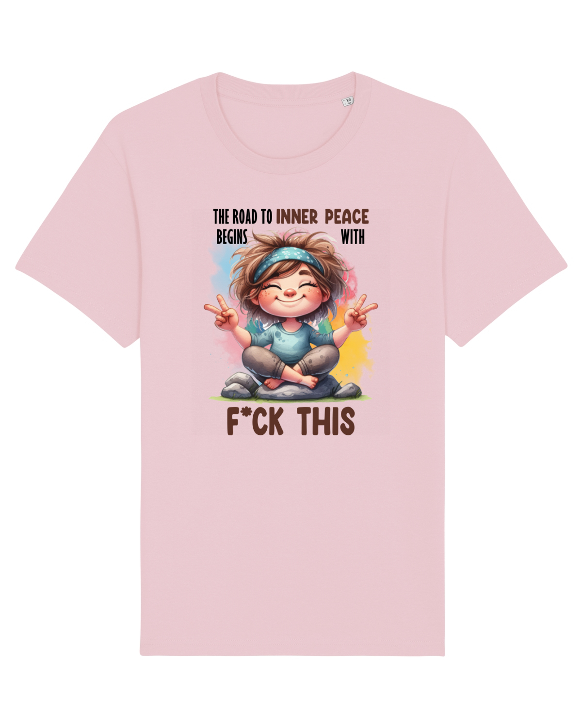 Tricou mânecă scurtă Unisex Rocker Cotton Pink