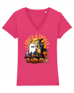 Halloween  Fantoma ce plimba catelul -  Chills & Thrills Tricou mânecă scurtă guler V Damă Evoker