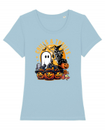 Halloween  Fantoma ce plimba catelul -  Chills & Thrills Tricou mânecă scurtă guler larg fitted Damă Expresser