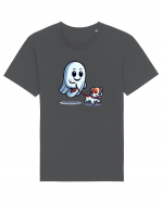 Halloween Fantoma Si Catelul La Plimbare Tricou mânecă scurtă Unisex Rocker