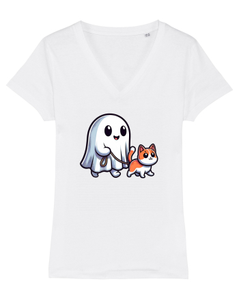 Halloween Fantoma Plimba Pisica White