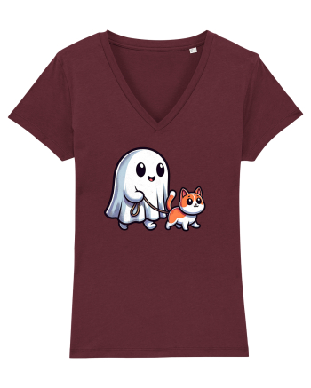 Halloween Fantoma Plimba Pisica Burgundy