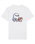 Halloween Fantoma Plimba Pisica Tricou mânecă scurtă Unisex Rocker