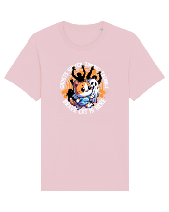 Halloween Pisica Curajoasa si Fantoma Speriata Cotton Pink