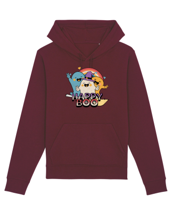 Halloween Happy Boo Fantomele Simpatice Burgundy