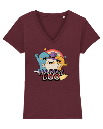 Halloween Happy Boo Fantomele Simpatice Burgundy