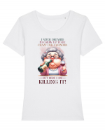 Crazy Old Grandma Tricou mânecă scurtă guler larg fitted Damă Expresser