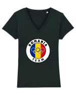 Romania-  Olympic Team Tricou mânecă scurtă guler V Damă Evoker