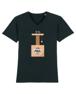 Cand pisica nu-i acasa Tricou mânecă scurtă guler V Bărbat Presenter