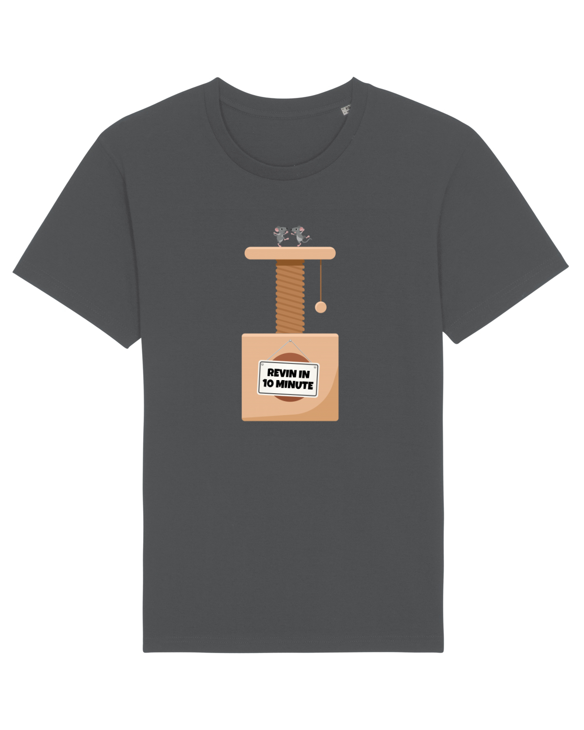 Tricou mânecă scurtă Unisex Rocker Anthracite