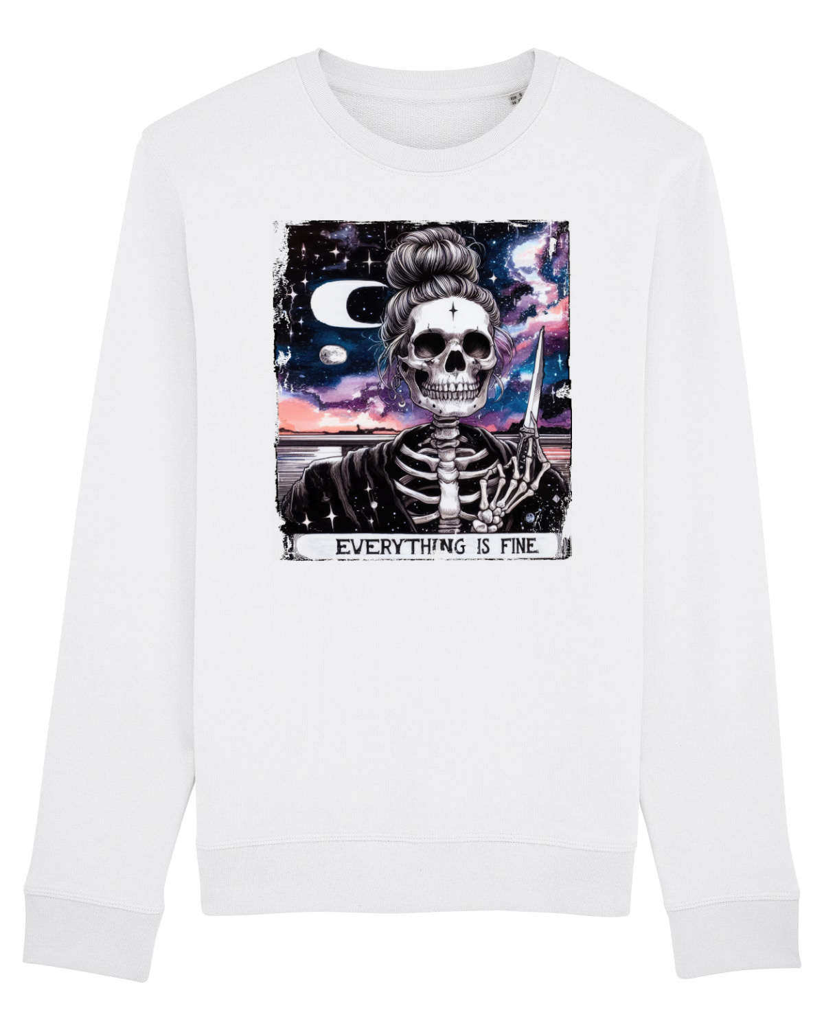 Bluză mânecă lungă Unisex Rise White