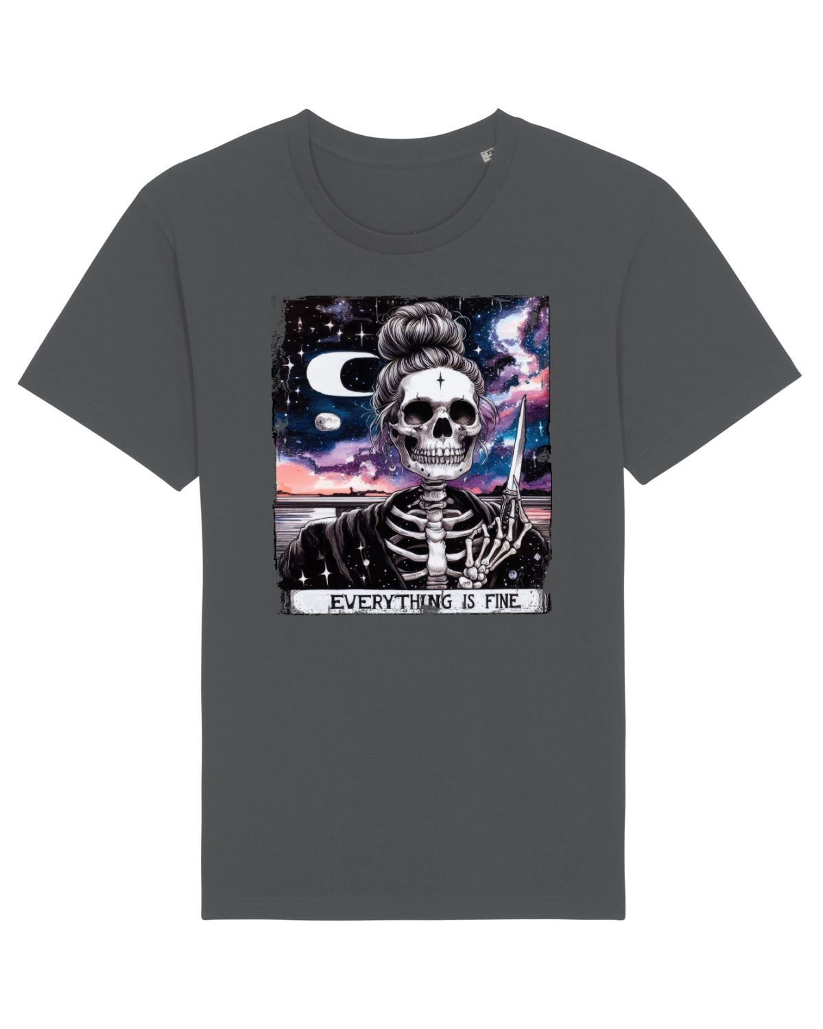 Tricou mânecă scurtă Unisex Rocker Anthracite