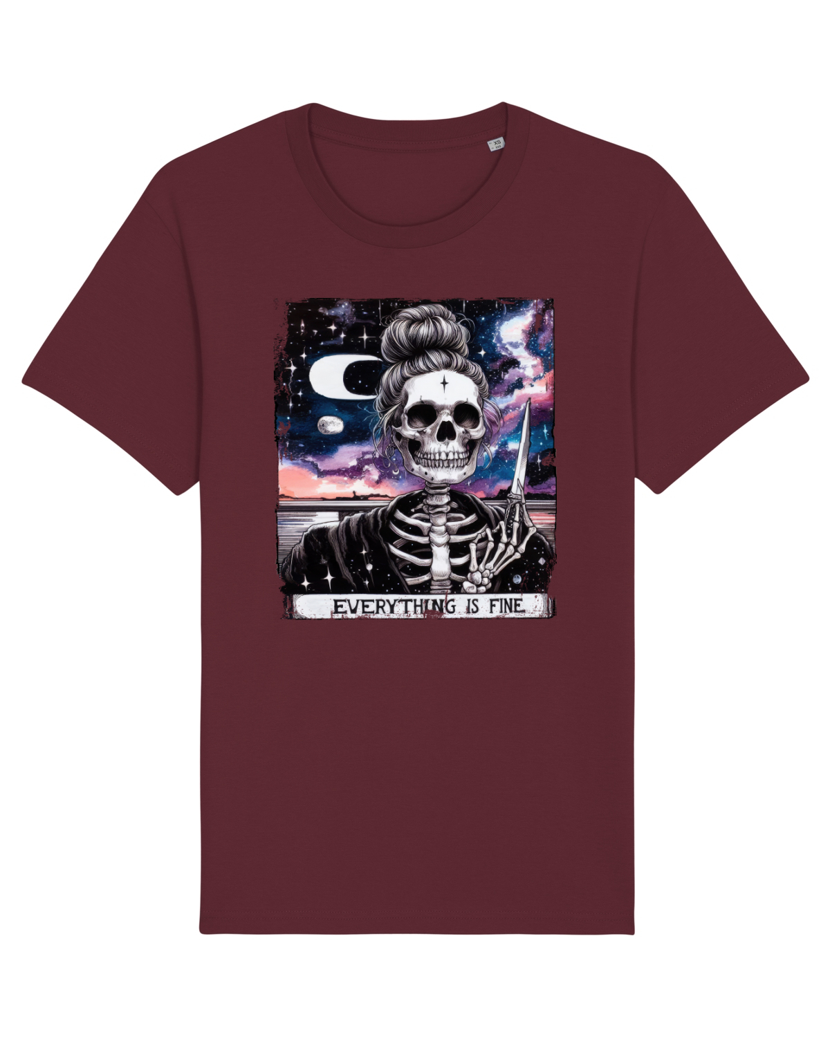 Tricou mânecă scurtă Unisex Rocker Burgundy