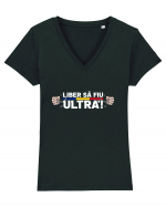 Liber sa fiu ULTRA'! Tricou mânecă scurtă guler V Damă Evoker