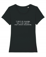 REVENGE IGNORE Tricou mânecă scurtă guler larg fitted Damă Expresser
