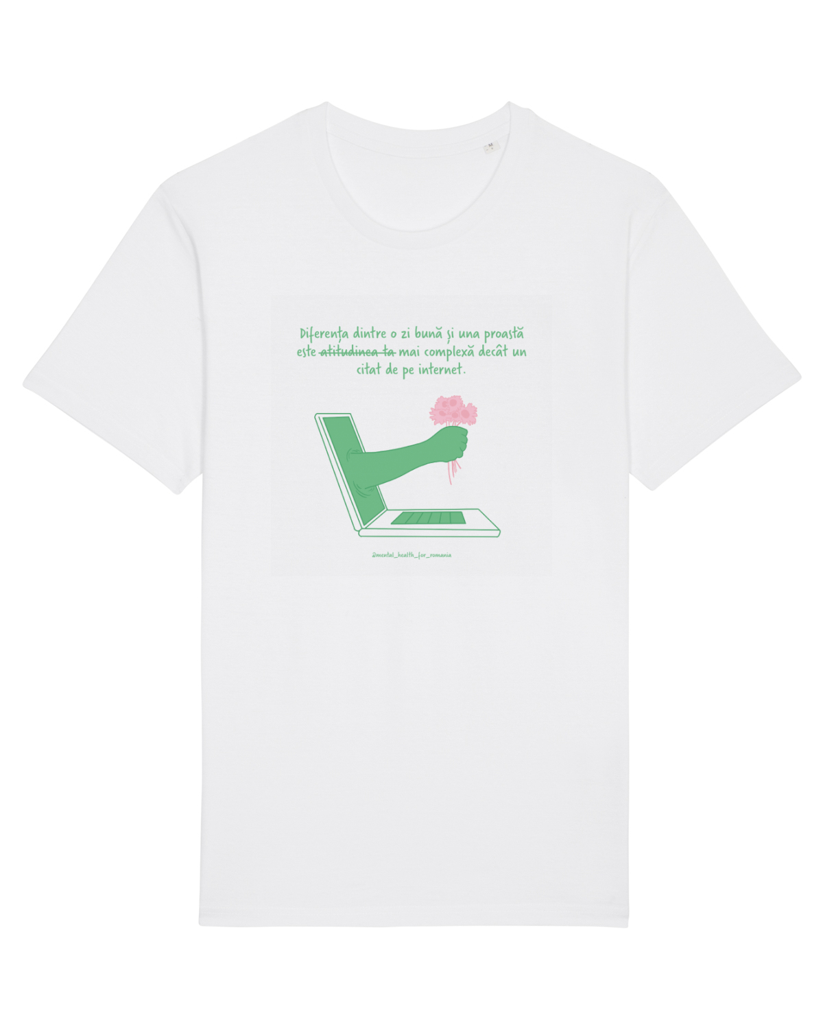 Tricou mânecă scurtă Unisex Rocker White