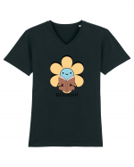 Floare Care Citește  Tricou mânecă scurtă guler V Bărbat Presenter