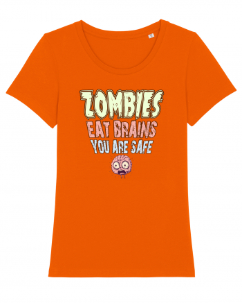 ZOMBIES EAT BRAINS, YOU ARE SAFE! :D Bright Orange