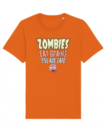 ZOMBIES EAT BRAINS, YOU ARE SAFE! :D Bright Orange