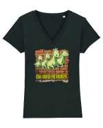 CAI VERZI PE PERETI :D 2 Tricou mânecă scurtă guler V Damă Evoker