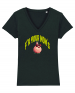 F**K YOUR MOM`S ONION Tricou mânecă scurtă guler V Damă Evoker