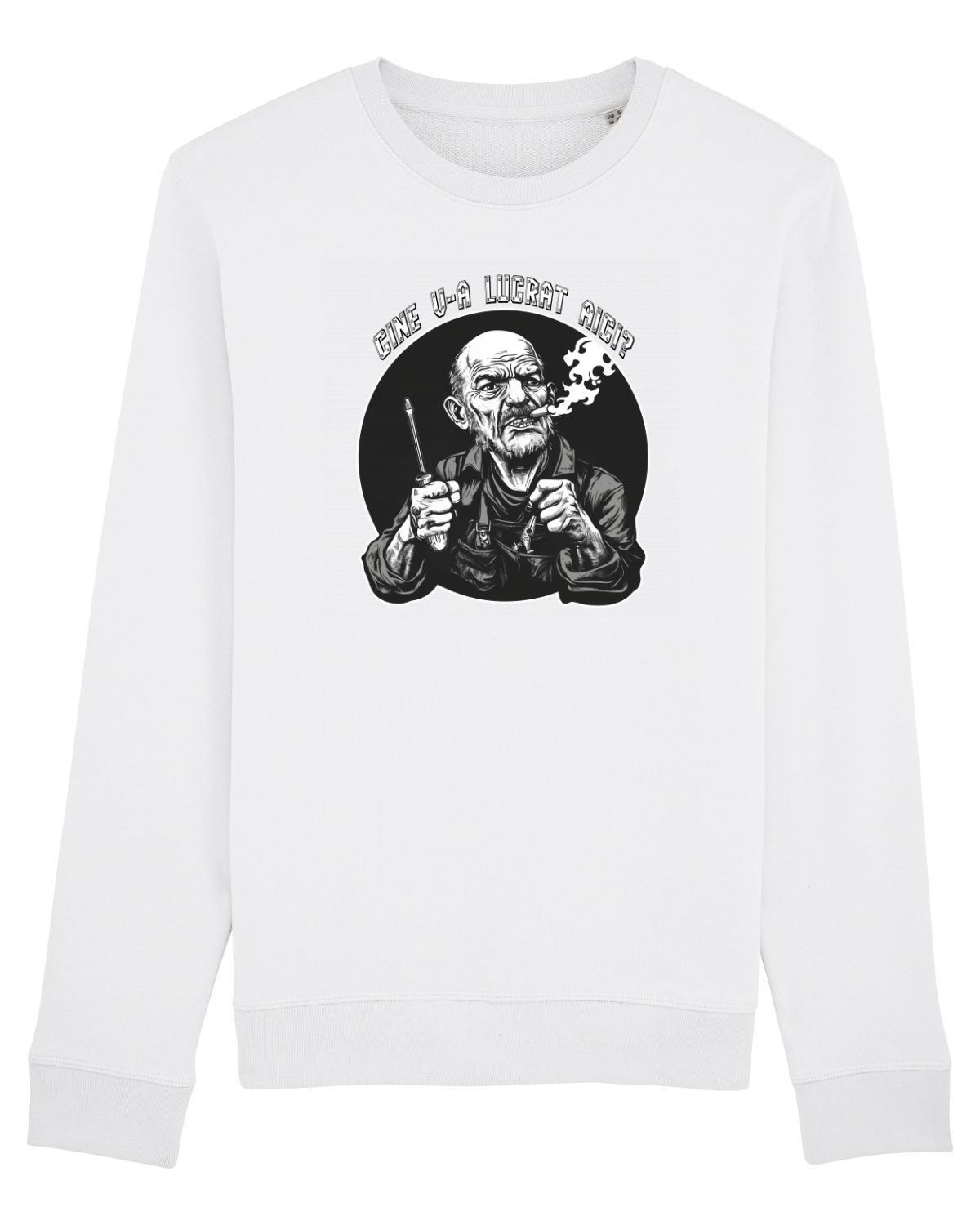 Bluză mânecă lungă Unisex Rise White