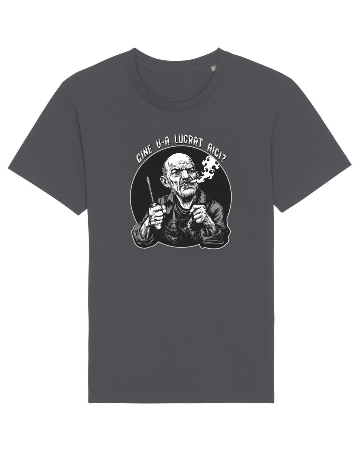 Tricou mânecă scurtă Unisex Rocker Anthracite